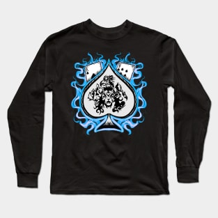 Ace of spades blue Long Sleeve T-Shirt